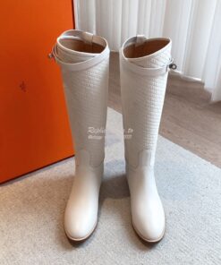 Replica Hermes Jumping Boot in calfskin with "H en Biais" motif H21212 2