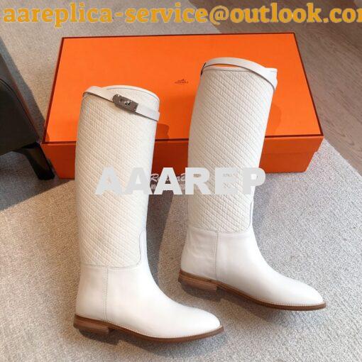 Replica Hermes Jumping Boot in calfskin with "H en Biais" motif H21212 3