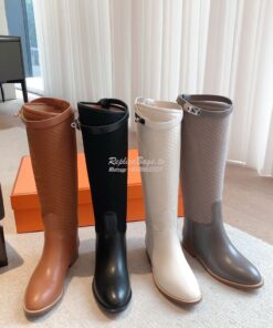 Replica Hermes Jumping Boot in calfskin with "H en Biais" motif H21212