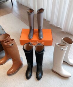 Replica Hermes Jumping Boot in calfskin with "H en Biais" motif H21212 2