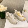 Replica Dior Vibe Sneaker White Mesh and Gold-Tone Leather KCK337 10