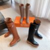 Replica Hermes Honey Boot in Heritage calfskin with rubber sole with c 11