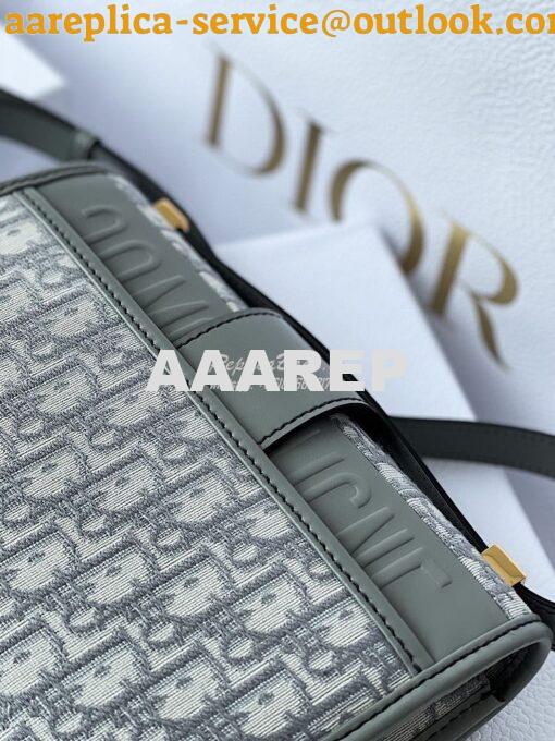 Replica Dior 30 Montaigne Oblique Jacquard Canvas Gray 12