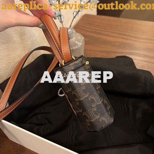 Replica Celine Lock Bag Cuir Triomphe In Triomphe Canvas And Calfskin 2