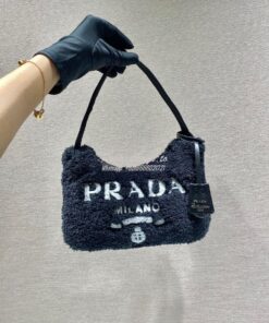 Replica Prada Re-edition 2000 Terry Mini-bag 1NE515 Black