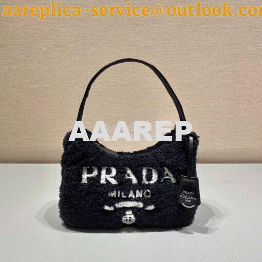 Replica Prada Re-edition 2000 Terry Mini-bag 1NE515 Black 2