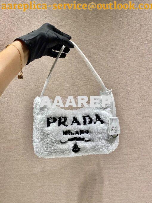 Replica Prada Re-edition 2000 Terry Mini-bag 1NE515 White