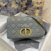 Replica Dior Medium Caro Bag Ocean Blue Supple Cannage Calfskin M9242U 10