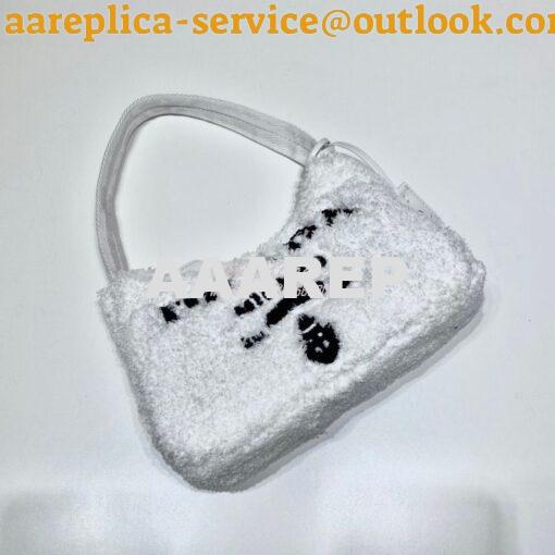 Replica Prada Re-edition 2000 Terry Mini-bag 1NE515 White 4