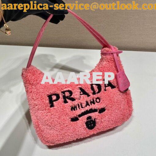 Replica Prada Re-edition 2000 Terry Mini-bag 1NE515 Pink 3