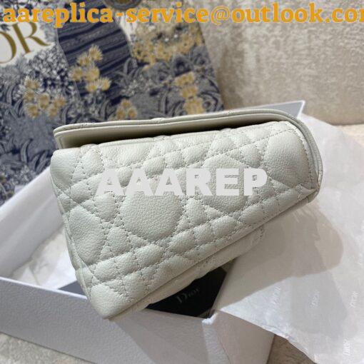 Replica Dior Medium Caro Bag White Supple Cannage Calfskin M9242U 3