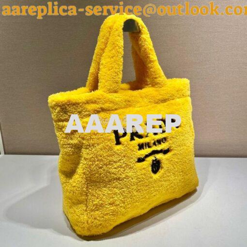 Replica Prada Terry Tote Bag 1BG130 Yellow 3