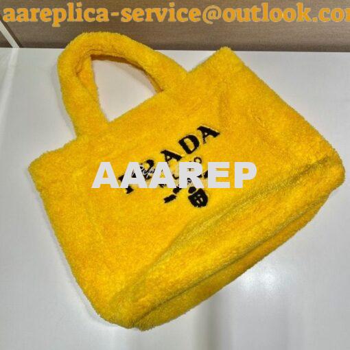 Replica Prada Terry Tote Bag 1BG130 Yellow 4