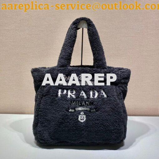 Replica Prada Terry Tote Bag 1BG130 Black