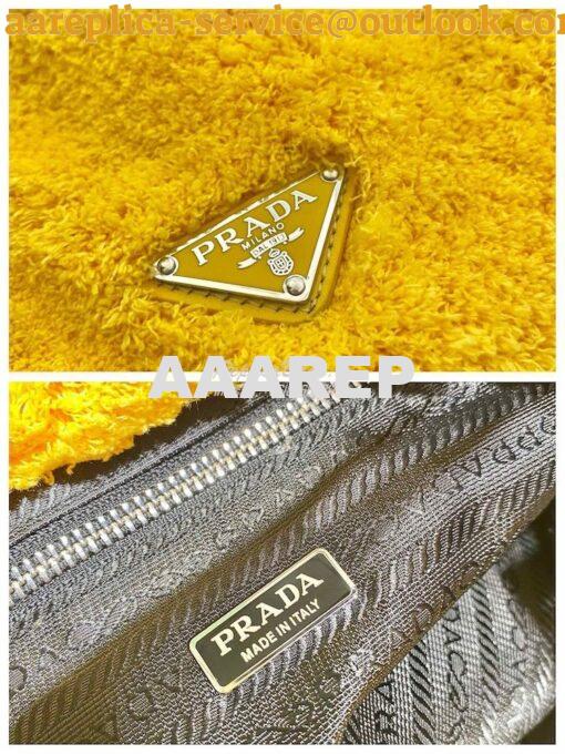 Replica Prada Terry Tote Bag 1BG130 Yellow 8