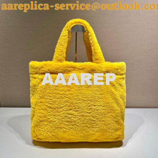 Replica Prada Terry Tote Bag 1BG130 Yellow 10