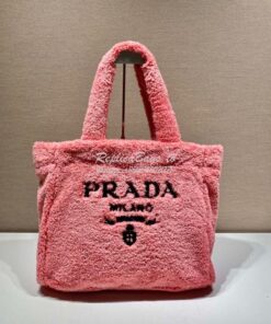 Replica Prada Terry Tote Bag 1BG130 Pink