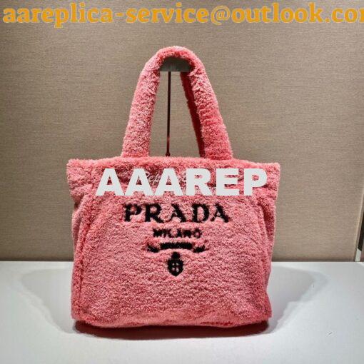 Replica Prada Terry Tote Bag 1BG130 Pink