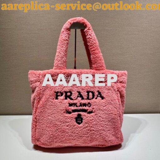 Replica Prada Terry Tote Bag 1BG130 Pink 3