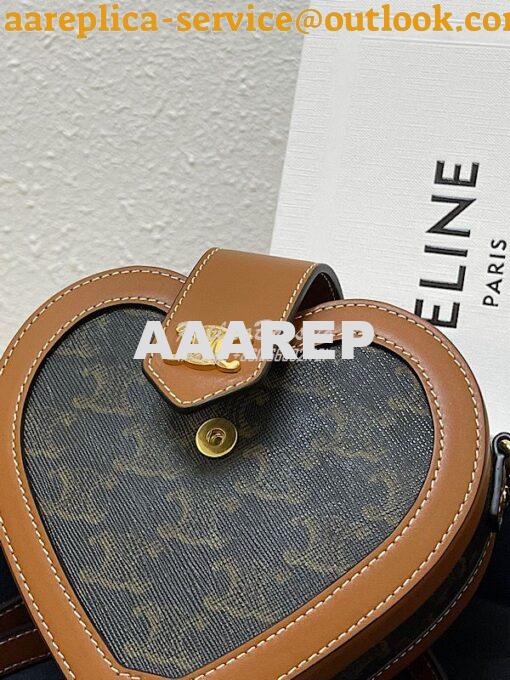 Replica Celine Heart Tambour Bag Triomphe Canvas 198212 2