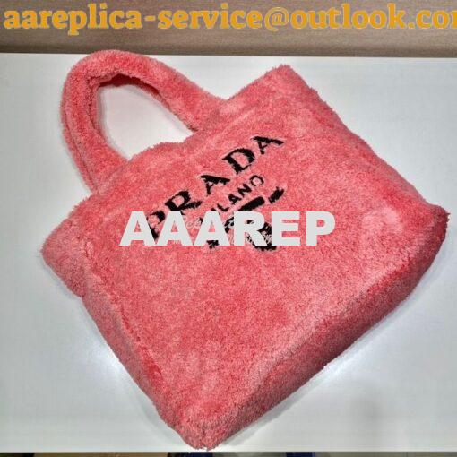 Replica Prada Terry Tote Bag 1BG130 Pink 6