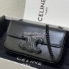 Replica Celine Chain Shoulder Bag Cuir Triomphe In Shiny Calfskin 1992 11