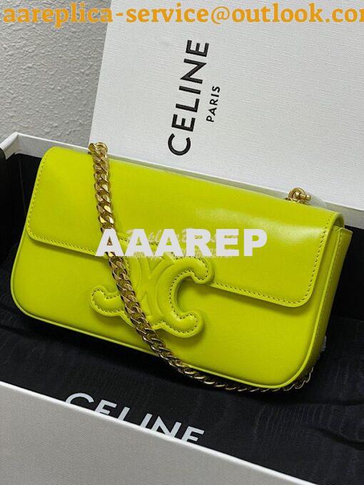 Replica Celine Chain Shoulder Bag Cuir Triomphe In Shiny Calfskin 1992