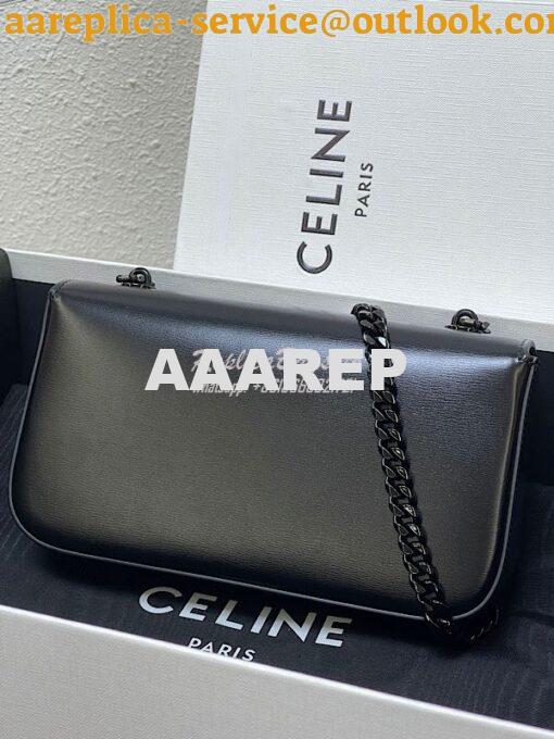 Replica Celine Chain Shoulder Bag Cuir Triomphe In Shiny Calfskin 1992 9