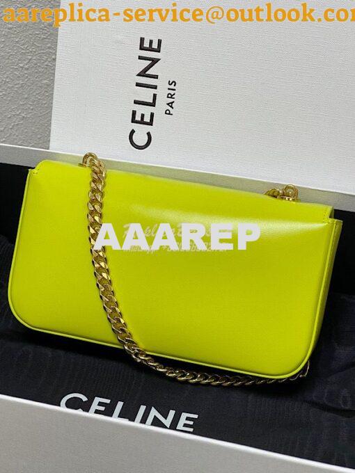 Replica Celine Chain Shoulder Bag Cuir Triomphe In Shiny Calfskin 1992 8