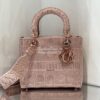 Replica Dior Medium Lady D-Lite Bag Red and White D-Royaume d'Amour Em 14