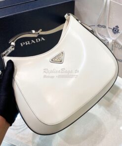 Replica Prada Cleo Brushed Leather Shoulder Bag with Strap Extension 1 2