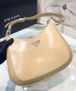 Replica Prada Cleo Brushed Leather Shoulder Bag with Strap Extension 1 2