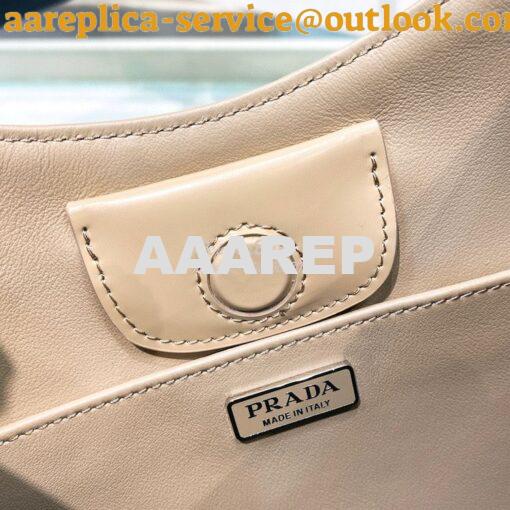 Replica Prada Cleo Brushed Leather Shoulder Bag with Strap Extension 1 8