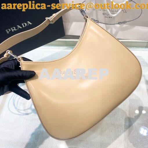 Replica Prada Cleo Brushed Leather Shoulder Bag with Strap Extension 1 9