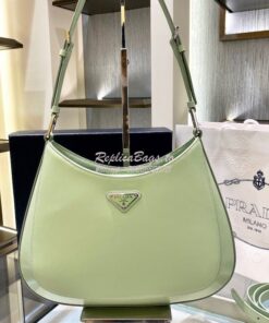 Replica Prada Cleo Brushed Leather Shoulder Bag with Strap Extension 1