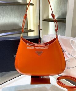 Replica Prada Cleo Brushed Leather Shoulder Bag with Strap Extension 1