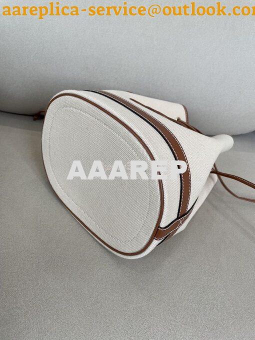 Replica Celine Seau Marin In Textile And Calfskin Natural / Tan 196752 12