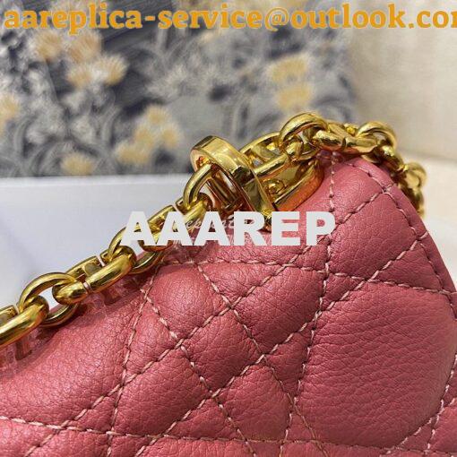 Replica Dior Micro Caro Bag in Yarrow Pink Supple Cannage Calfskin S20 3