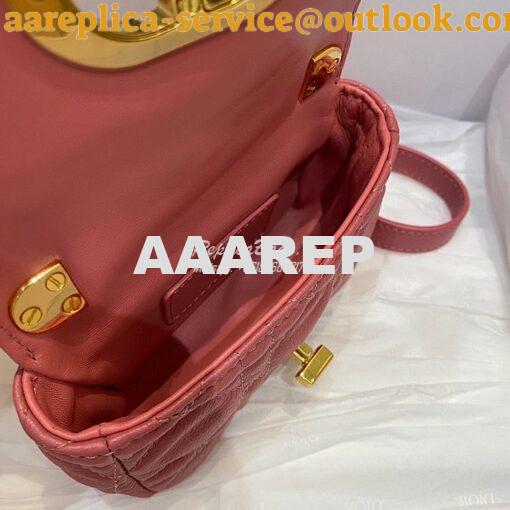 Replica Dior Micro Caro Bag in Yarrow Pink Supple Cannage Calfskin S20 8