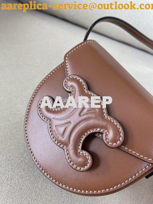 Replica Celine Mini Besace Cuir Triomphe In Smooth Calfskin 10J303 Tan 5