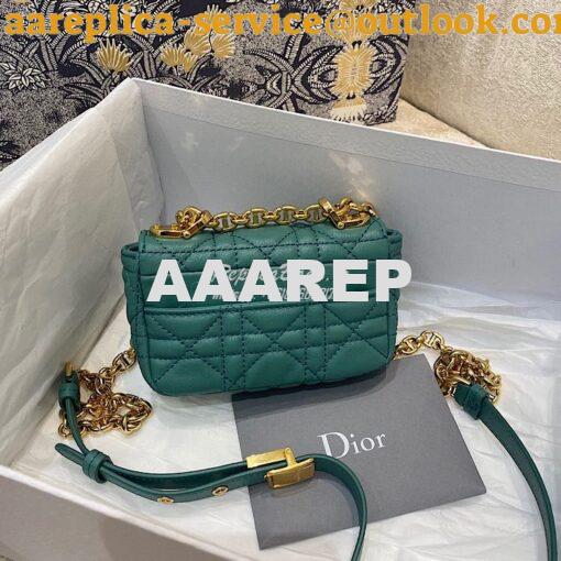 Replica Dior Micro Caro Bag in Tundra Green Supple Cannage Calfskin S2 6