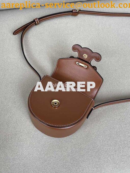 Replica Celine Mini Besace Cuir Triomphe In Smooth Calfskin 10J303 Tan 9