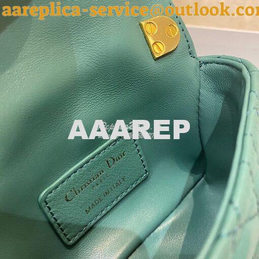 Replica Dior Micro Caro Bag in Tundra Green Supple Cannage Calfskin S2 9