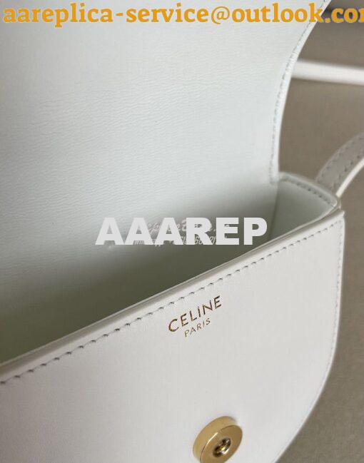 Replica Celine Mini Besace Cuir Triomphe In Smooth Calfskin 10J303 Whi 10