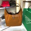 Replica Prada Brushed Leather Handbag 1BA320 Black 16