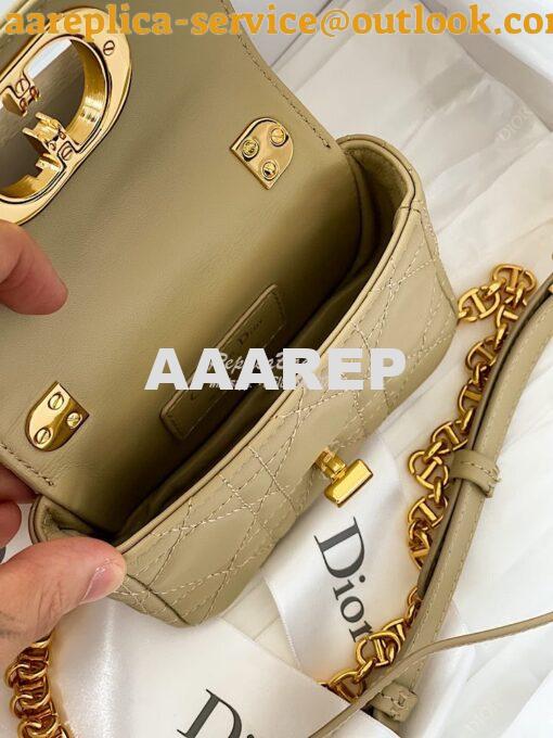 Replica Dior Micro Caro Bag in Beige Supple Cannage Calfskin S2022 9