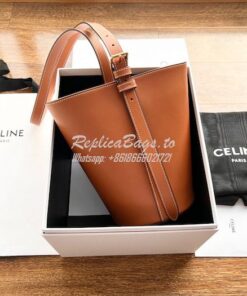 Replica Celine Bucket Triomphe In Natural Calfskin 199913 Tan 2