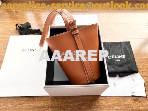 Replica Celine Bucket Triomphe In Natural Calfskin 199913 Tan 2