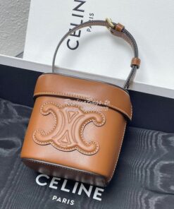 Replica Celine Small Box Cuir Triomphe In Smooth Calfskin 199263 Tan