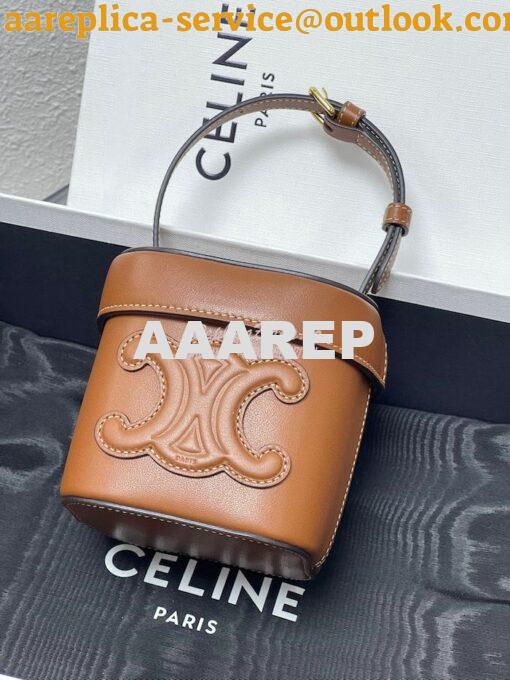 Replica Celine Small Box Cuir Triomphe In Smooth Calfskin 199263 Tan